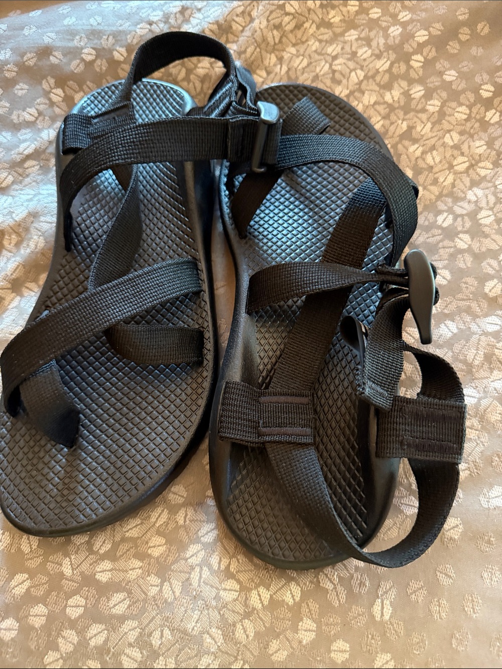 Chaco Black Outdoor Sport Sandals with Treaded Soles